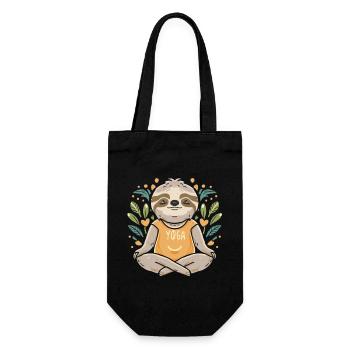 Zen Sloth: Yoga-Entspannung mit einem Twist - Geschenkbeutel für Flaschen - Schwarz - Vorne