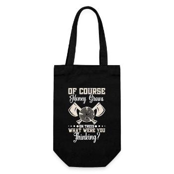 Lumberjack Hanger Arborist Lumberjack Wood Chop - Gift Bag for Bottles - black - Front