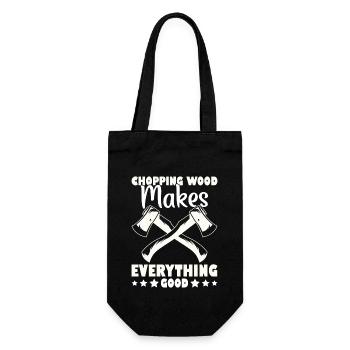 Arborist Tools Lumberjack Equipment Wooden Barrels - Gift Bag for Bottles - black - Front