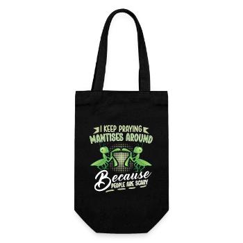 Praying mantis lover, insect enthusiast, - Gift Bag for Bottles - black - Front