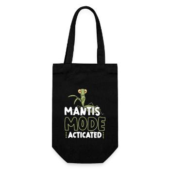 Praying mantis lover, insect enthusiast, - Gift Bag for Bottles - black - Front