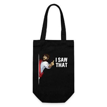 I saw That Jesus - Gift Bag for Bottles - black - Front
