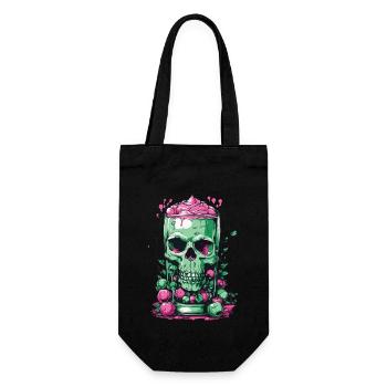 Skull Candy Gothic Pastel for Dia de Muertos - Gift Bag for Bottles - black - Front