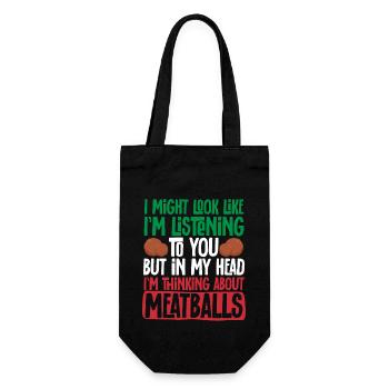 Meatballs Italy Italian Food - Gift Bag for Bottles - black - Front