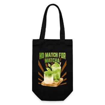 Matcha Tea, Matcha Latte Funny Saying, Pun - Gift Bag for Bottles - black - Front