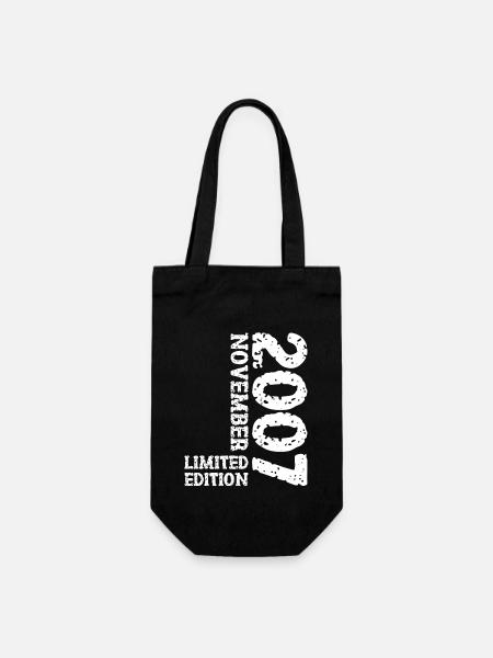 2007 November Limited Edition 16. Geburtstag Deko - Geschenkbeutel für Flaschen - Schwarz