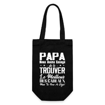 Papa Nous Avons Essayé De Te Trouver Des Cadeaux - Sac à bouteille - noir - Devant