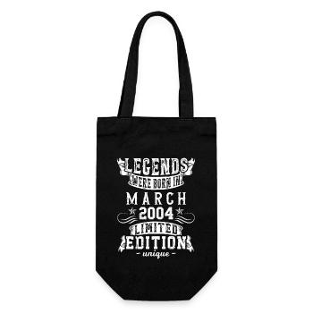 Birthday March 2004 Year Limited Edition - Gift Bag for Bottles - black - Front