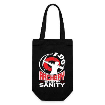 Archery I Do Archery To Keep My Sanity - Gift Bag for Bottles - black - Front