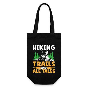 Hiking Mountaineering Trekking Nature Outdoor Alco - Gift Bag for Bottles - black - Front