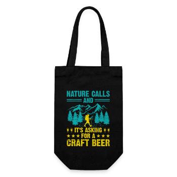 Wandern Bergsteigen Trekking Natur Outdoor Alco - Geschenkbeutel für Flaschen - Schwarz - Vorne