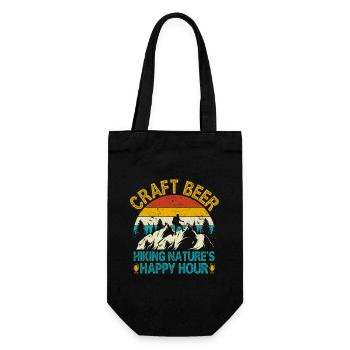 Wandern Bergsteigen Trekking Natur Outdoor Alco - Geschenkbeutel für Flaschen - Schwarz - Vorne