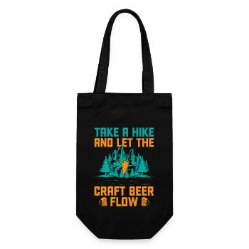 Wandern Bergsteigen Trekking Natur Outdoor Alco - Geschenkbeutel für Flaschen - Schwarz - Vorne