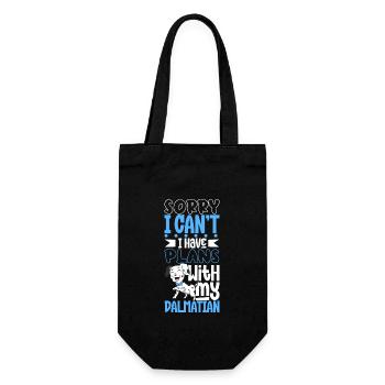 Plans with my Dalmatian - Gift Bag for Bottles - black - Front