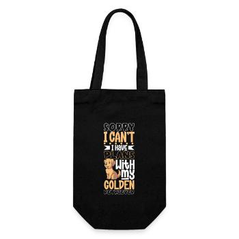 Pläne mit meinem Golden Retriever - Geschenkbeutel für Flaschen - Schwarz - Vorne