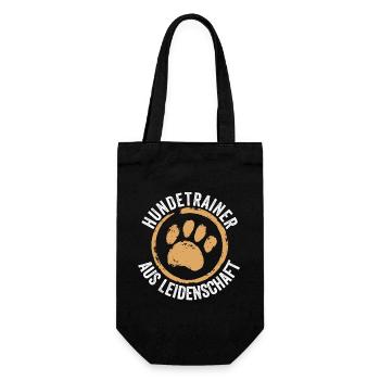 Hundetraining Hund Hundeschule Hundetrainer - Geschenkbeutel für Flaschen - Schwarz - Vorne