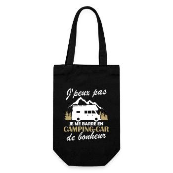 Je me barre en camping-car Humour Cadeau - Sac à bouteille - noir - Devant