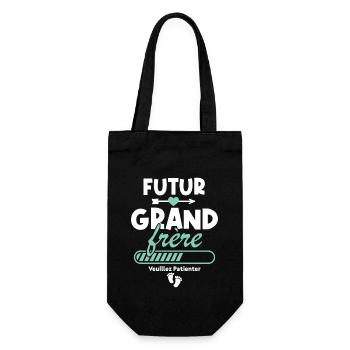Futur grand frère veuillez patienter - Sac à bouteille - noir - Devant