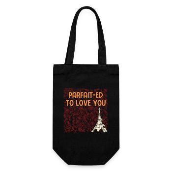 Parfait ed to Love You Lover French Husband France - Geschenkbeutel für Flaschen - Schwarz - Vorne