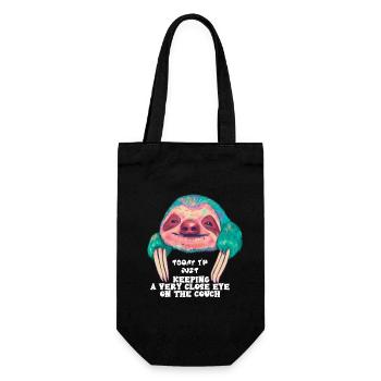 Today Im just keeping a very close eye to my couch - Gift Bag for Bottles - black - Front