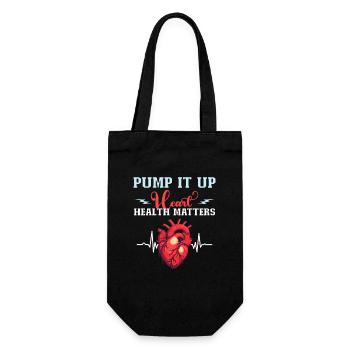 Gesunder Herzschlag Februar-herzbewusstsein - Geschenkbeutel für Flaschen - Schwarz - Vorne
