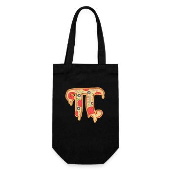 Pizza Pi Day Funny Nerd Geek Lehrer Italienisch - Geschenkbeutel für Flaschen - Schwarz - Vorne