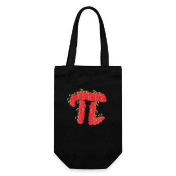 Kirsche Pi Day Lustiger Kuchen Kirschen 3.14 Humor - Geschenkbeutel für Flaschen - Schwarz - Vorne