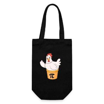 Pâté au poulet Drôle Math Pi Jour Drôle Mignon - Sac à bouteille - noir - Devant