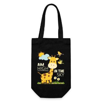 Citation de motivation, citation de motivation de girafe comique - Sac à bouteille - noir - Devant