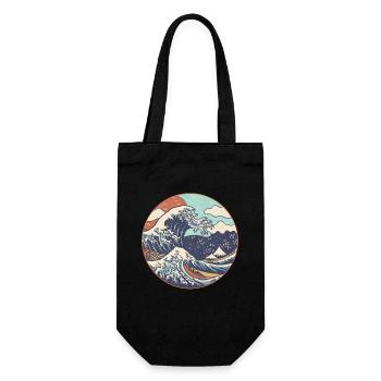 Kanagawa Japanese The great wave - Gift Bag for Bottles - black - Front