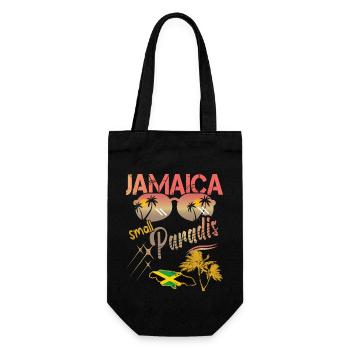 Jamaica Flag and Card Keepsake Gift - Gift Bag for Bottles - black - Front