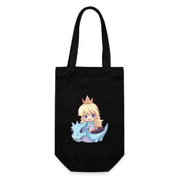 Prinzessin Drache Niedlich - Geschenkbeutel für Flaschen - Schwarz - Vorne