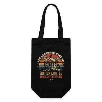 1985 Vintage Cadeau Anniversaire Décembre 1985 - Sac à bouteille - noir - Devant
