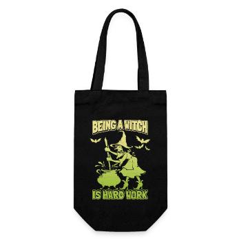 Hexe, Hexenkunst, Witchcraft, Hexengebräu, Spruch - Geschenkbeutel für Flaschen - Schwarz - Vorne