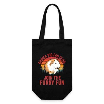 Guinea Pig Fan Club: Join the Furry Fun Cavy Lover - Geschenkbeutel für Flaschen - Schwarz - Vorne