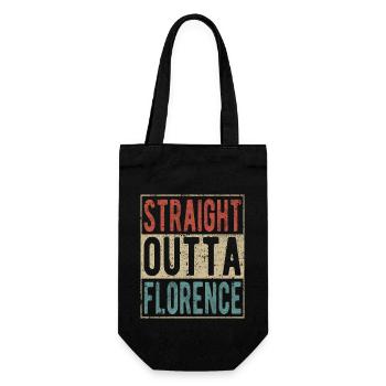 Direkt aus Florenz - Geschenkbeutel für Flaschen - Schwarz - Vorne