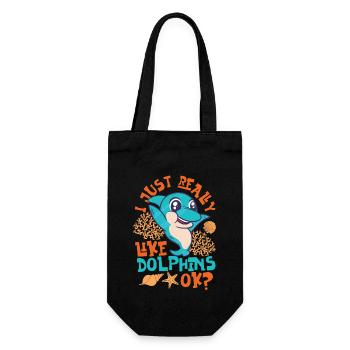 Dauphin que j’aime vraiment - Sac à bouteille - noir - Devant