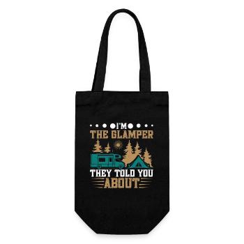 Rucksack für Camping und Wandern Glamping - Geschenkbeutel für Flaschen - Schwarz - Vorne