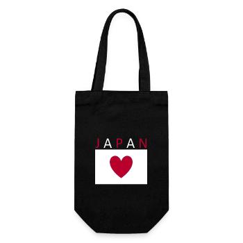 Drapeau du Japon Coeur Tokyo - Sac à bouteille - noir - Devant