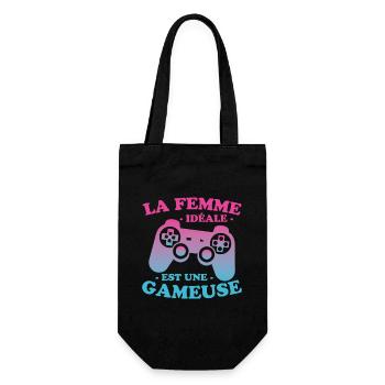 La femme idéale est une gameuse cadeau geek humour - Sac à bouteille - noir - Devant