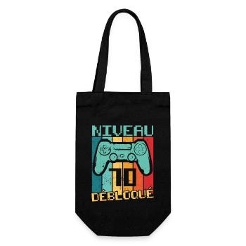 Niveau 70 débloqué Cadeau 70 ans Anniversaire - Sac à bouteille - noir - Devant