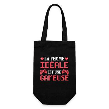 La femme idéale est une gameuse cadeau geek humour - Sac à bouteille - noir - Devant