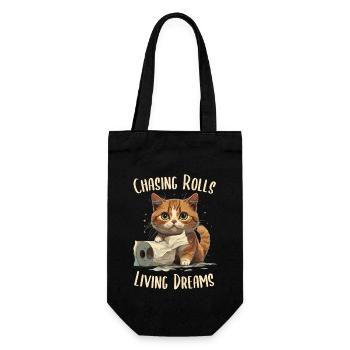 Cat Joy : Danse du papier toilette - Sac à bouteille - noir - Devant