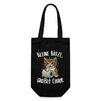 Chaton et l’aventure du rouleau de papier - Sac à bouteille - noir - Devant