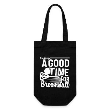 Broomball It's Always A Good Time For Broomball - Gift Bag for Bottles - black - Front
