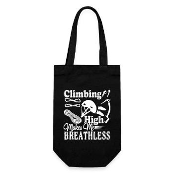 Climbing Climbing High Makes Me Breathless - Gift Bag for Bottles - black - Front