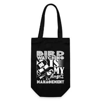 Birdwatching Birdwatching Is My Anger Management - Gift Bag for Bottles - black - Front
