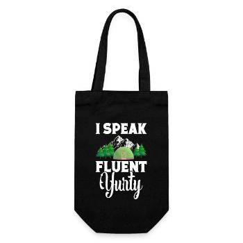Mountains Hiker Outdoor Camping Tent Glamper - Gift Bag for Bottles - black - Front