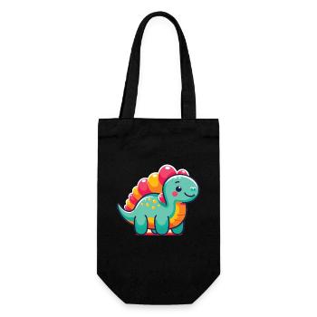 Dinosaurier Baby Dinsaurier Kinder - Geschenkbeutel für Flaschen - Schwarz - Vorne