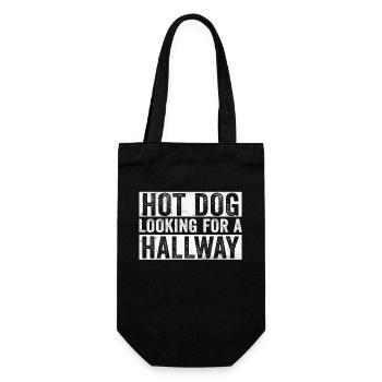 Hot Dog Looking For A Hallway - Gift Bag for Bottles - black - Front